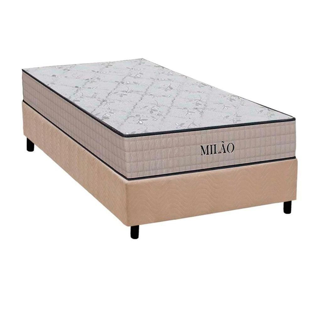 Conjunto Box Solteiro: Colchão Espuma Orthoflex D33 Milão + Base Crc Suede Clean (88x188) - 1