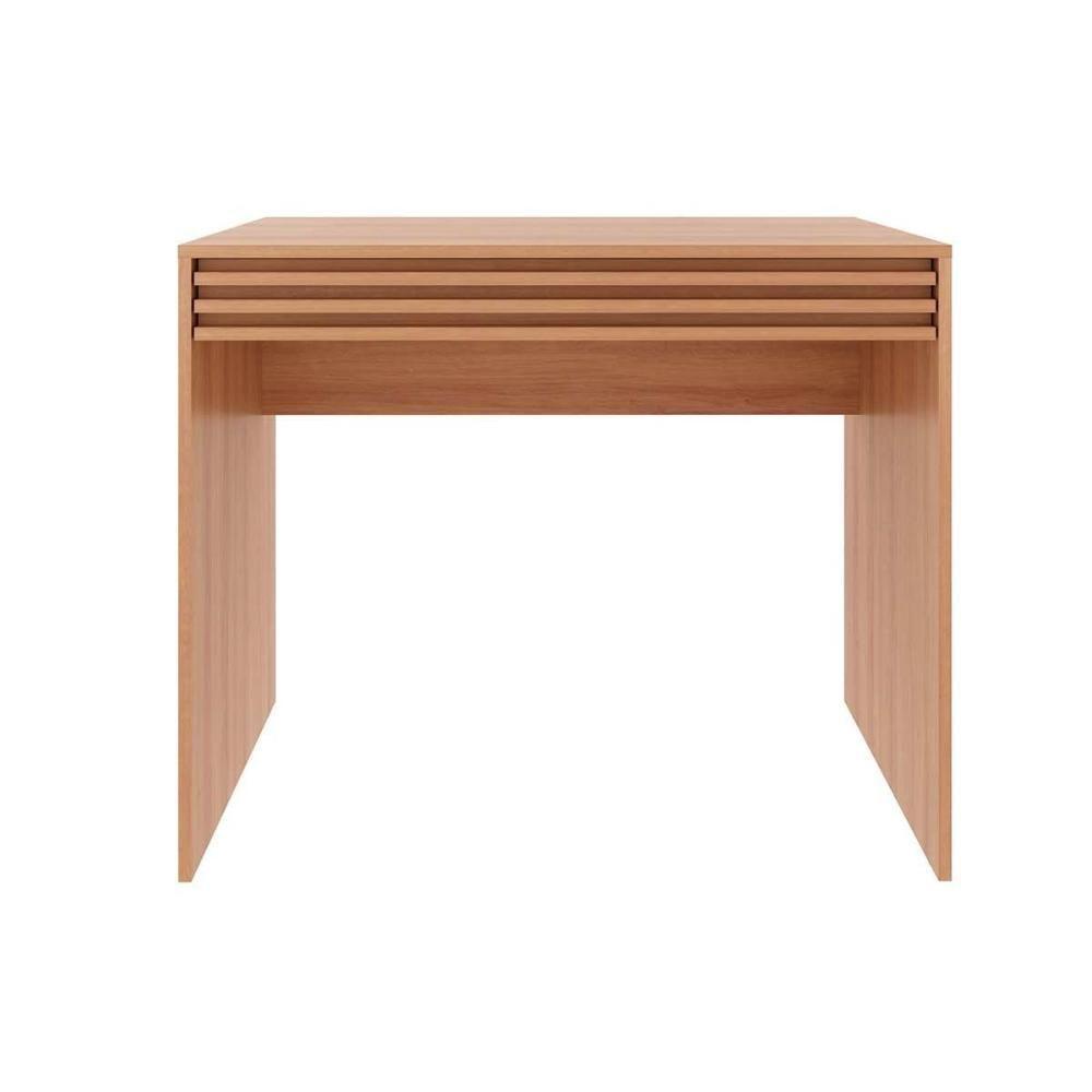 Mesa Escrivaninha Casal Com 1 Gaveta Ripada Me4173 Branco Tecno Mobili - 8