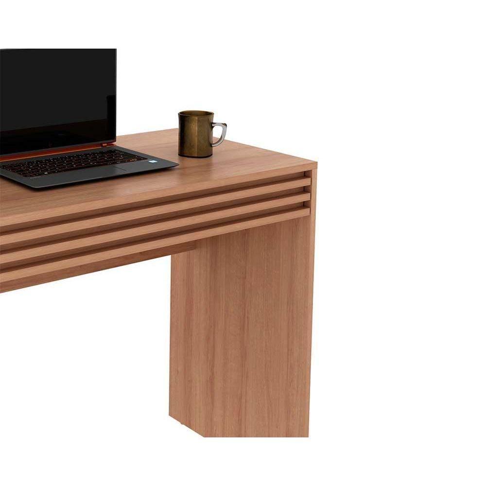 Mesa Escrivaninha Casal Com 1 Gaveta Ripada Me4173 Branco Tecno Mobili - 9