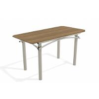 Mesa Para Cozinha Elba Com Tampo 1.60cm Niquel Nogueira Kappesberg - 1