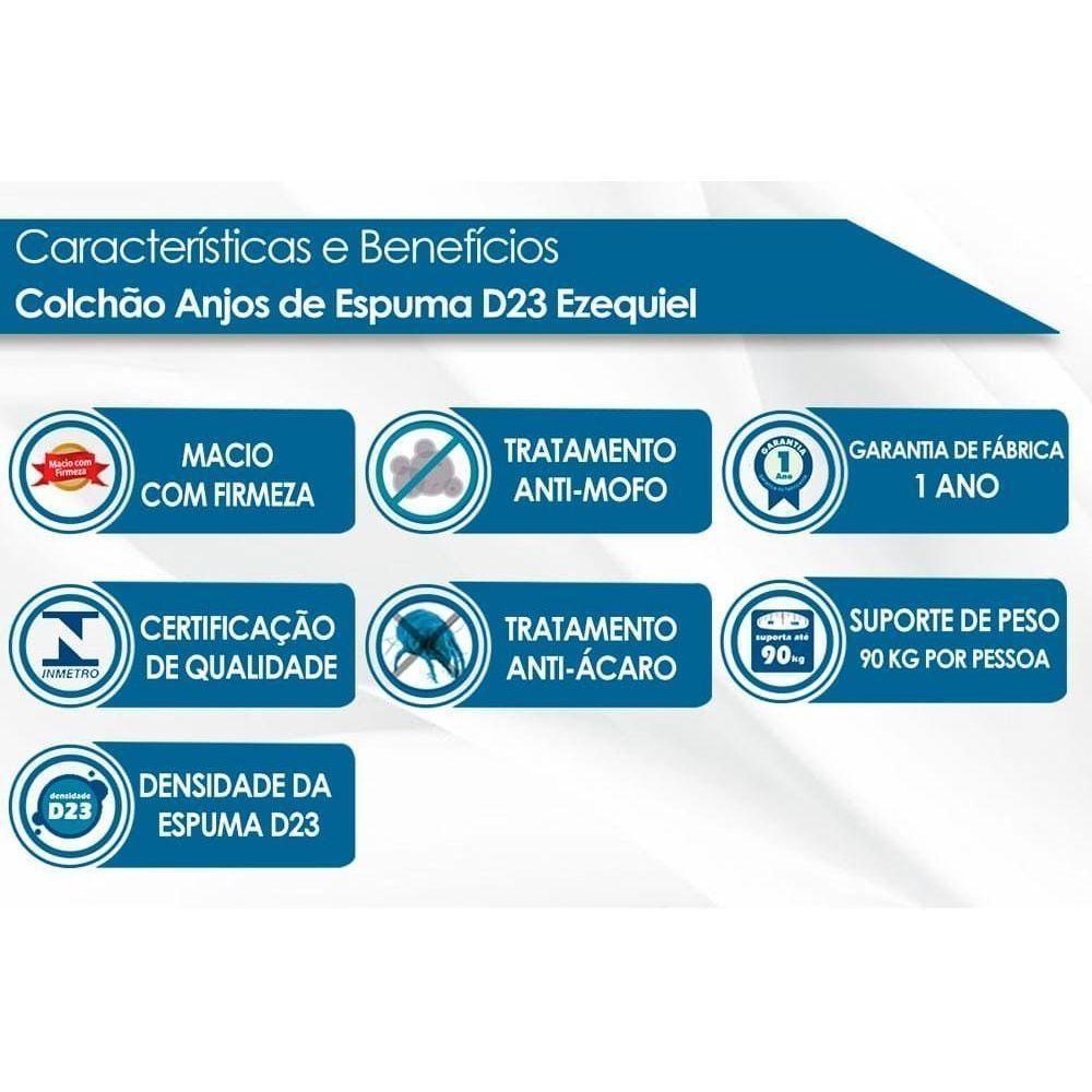 Colchão Viúva Espuma D23 Ezequiel Liso (128x188x14) - D Angelis Anjos - 2