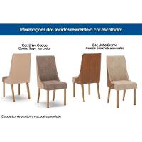 Kit 6 Cadeiras Sala Jantar Ivy 6 Un Nature Courano Bege Cacao - 2