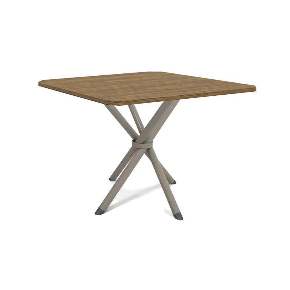 Mesa Para Cozinha Volga Com Tampo 90cm Niquel Nogueira Kappesberg - 1