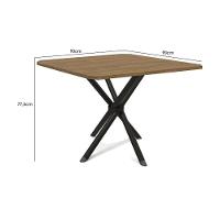 Mesa Para Cozinha Volga Com Tampo 90cm Niquel Nogueira Kappesberg - 3