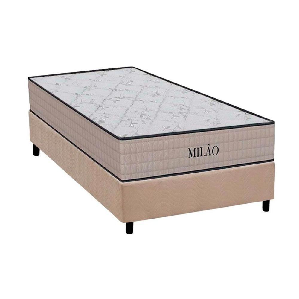 Conjunto Box Solteiro: Colchão Espuma Orthoflex D33 Milão Black + Base Crc Suede Clean (88x188) - 1