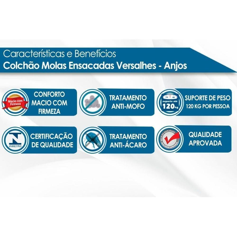 Colchão King Molas Masterpocket Ensacadas Versalhes Pillow In (193x203x30) - D Angelis Anjos - 4