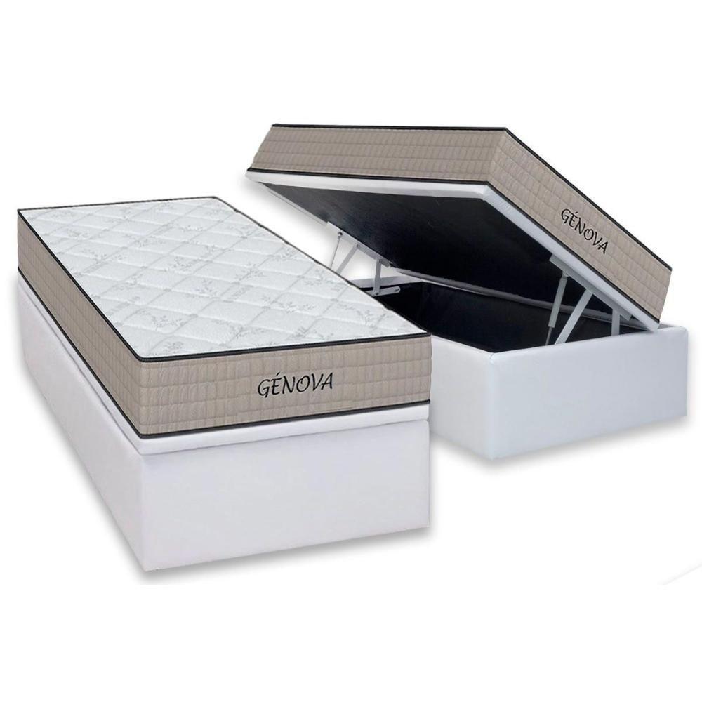 Cama Box Baú Casal: Colchão Espuma D45 Orthoflex Genova + Base Crc Courano White (138x188) - 5