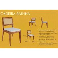 Conjunto Mesa Sala Jantar Monalisa Com Tampo Madeirado Com Vidro 160cm E 4 Cadeiras Rainha Natural Nesher - 3