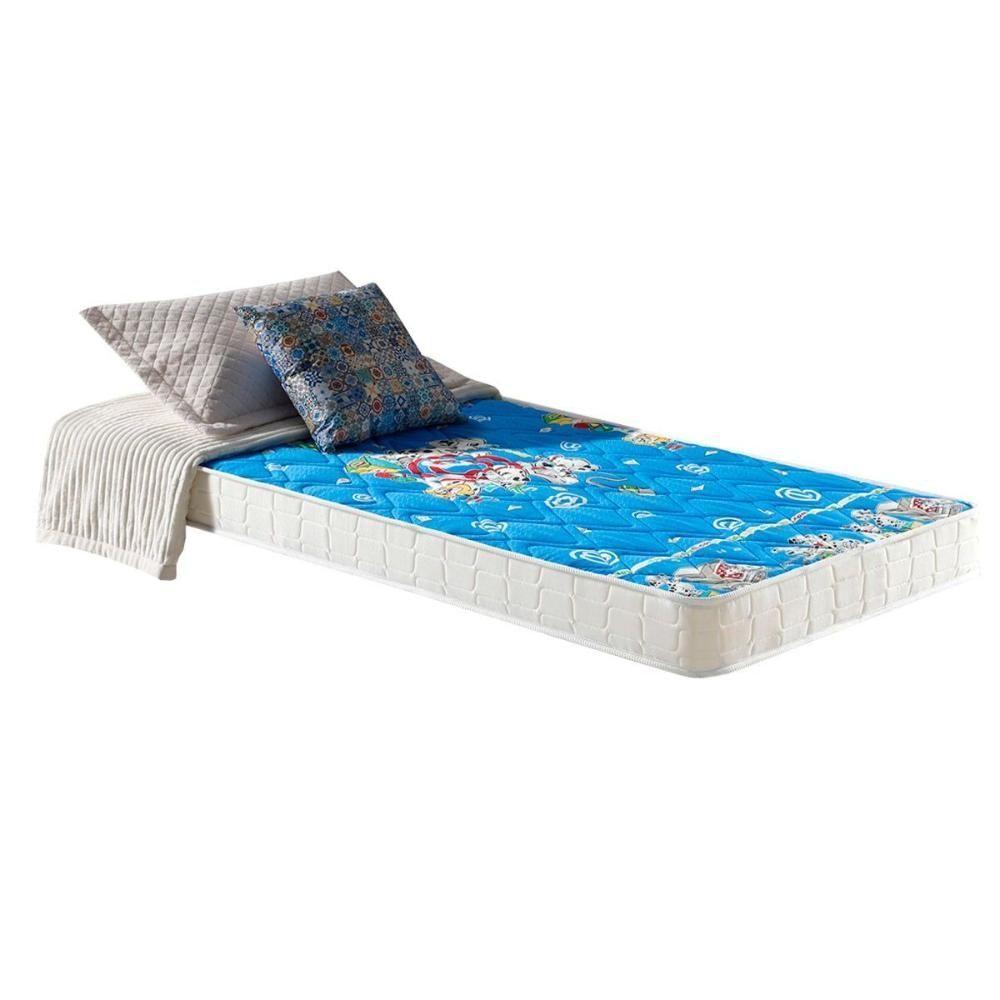 Colchão Solteiro Espuma D20 Mike Blue (88x188x14) - D Angelis Anjos - 1