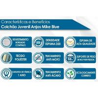 Colchão Solteiro Espuma D20 Mike Blue (88x188x14) - D Angelis Anjos