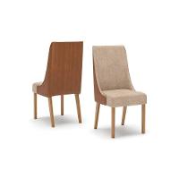 Kit 2 Cadeiras Sala Jantar Ivy 2 Un Nature Linho Areia E Courano Caramelo - 6