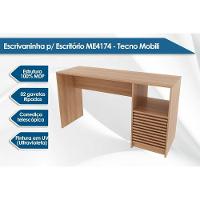 Mesa Escrivaninha Casal Com Gaveteiro Ripado Me4174 Amêndoa Tecno Mobili - 3
