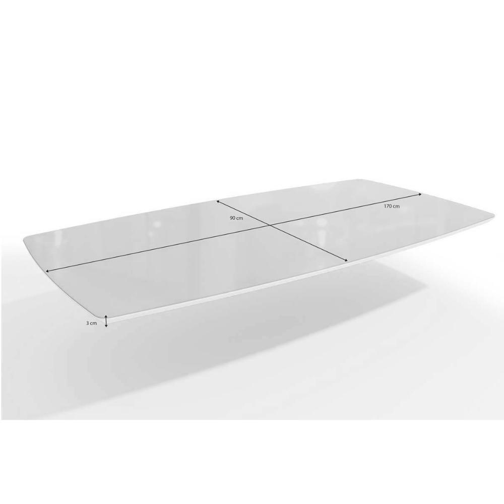 Mesa Para Cozinha Petra Com Tampo Madeirado Com Vidro 90x170cm Carvalho Preto Fosco Vidro Preto Kappesberg - 3