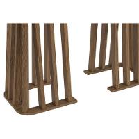 Mesa Para Cozinha Alteia Com Tampo Madeirado Com Vidro 160x90cm Nogueira Preto Fosco Kappesberg - 4