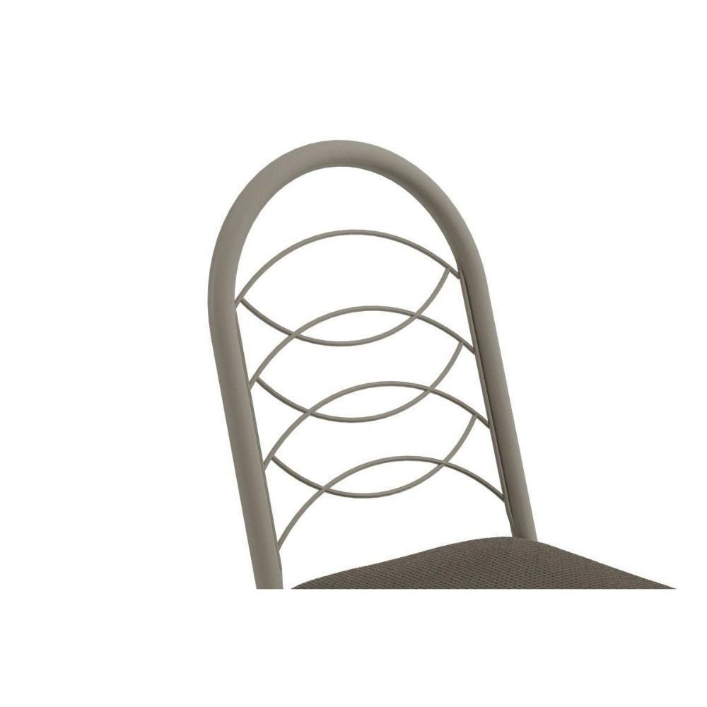 Sala De Jantar Duina Com Tampo De Madeira 136cm E 4 Cadeiras Holanda Niquel Freijó Courano Branco - 10