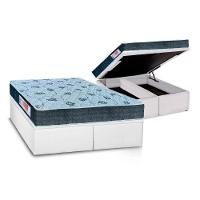 Cama Box Baú King: Colchão Espuma D45 Orthoflex Comfortpedic Line + Base Crc Courano White (193x203) - 1