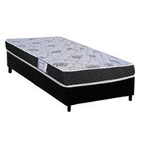 Conjunto Box Solteiro: Colchão Espuma Orthoflex D20 Comfortpedic + Base Crc Suede Black (78x188) - 1