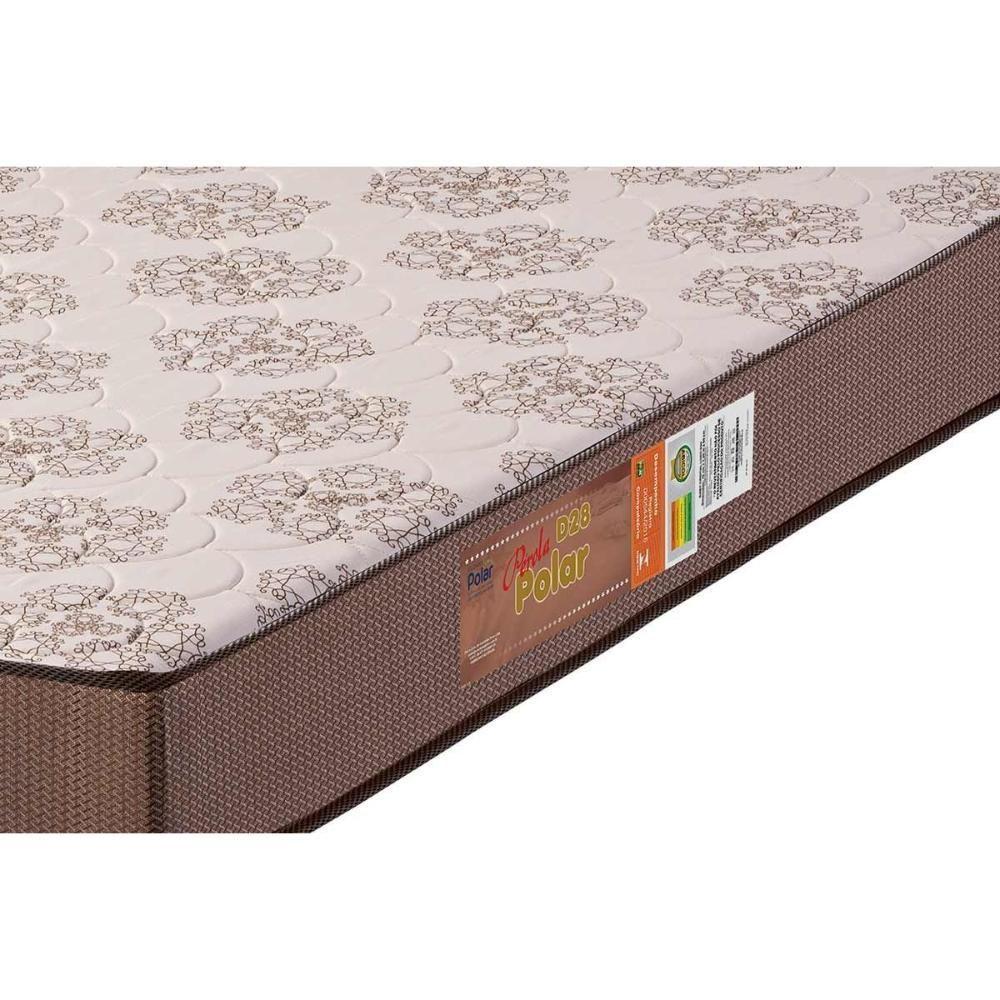 Conjunto Box Baú Casal: Colchão Espuma Polar D28 Pérola Brown + Base Crc Suede Brown (138x188) - 4