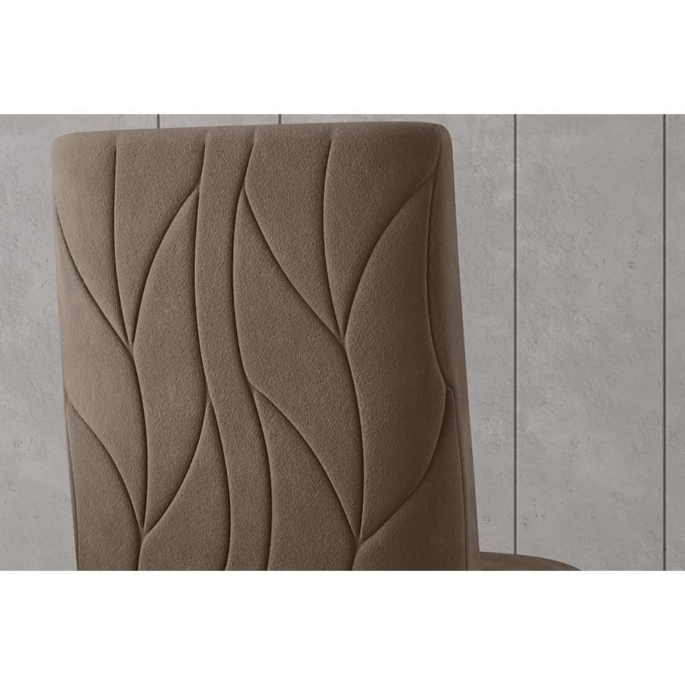 Kit 6 Cadeiras Sala Jantar Eloá 6 Un Nature Suede Light Linho - 8
