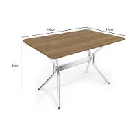Mesa Para Cozinha Loire Com Tampo 1.60cm Cromada Nogueira Kappesberg - 2