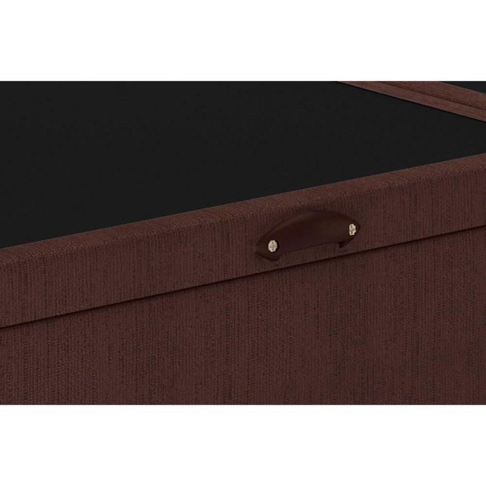 Cama Box Baú Queen: Colchão Molas Ensacadas Superlastic Duo Sono + Base Crc Courano Brown (158x198) - 3