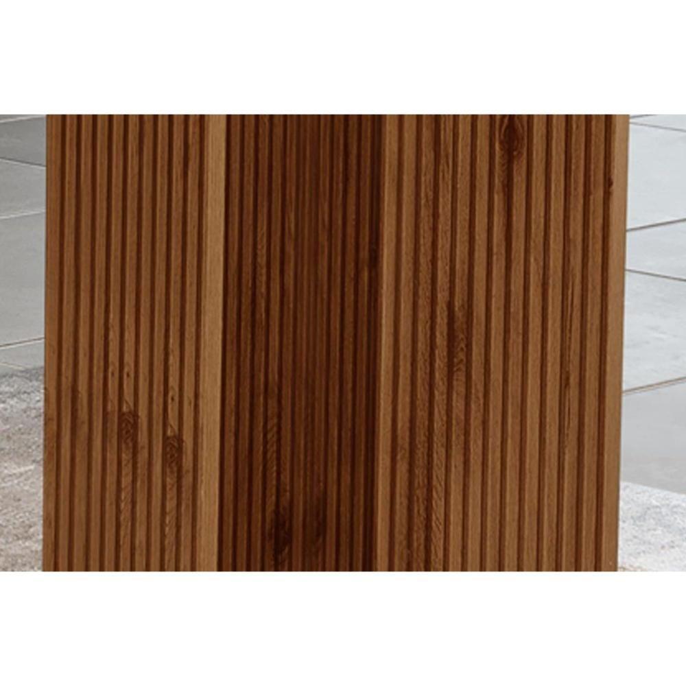 Mesa Para Cozinha Berlim Com Tampo 90x90cm Madeirado Vidro Canto Curvo Imbuia Ripado 3d Grafite Rufato - 5