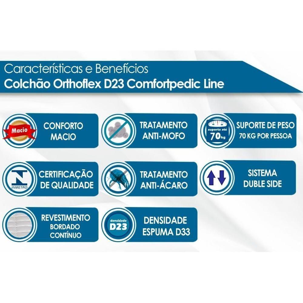 Colchão Solteiro Espuma D23 Comfortpedic Line (78x188x14) - Orthoflex - 2