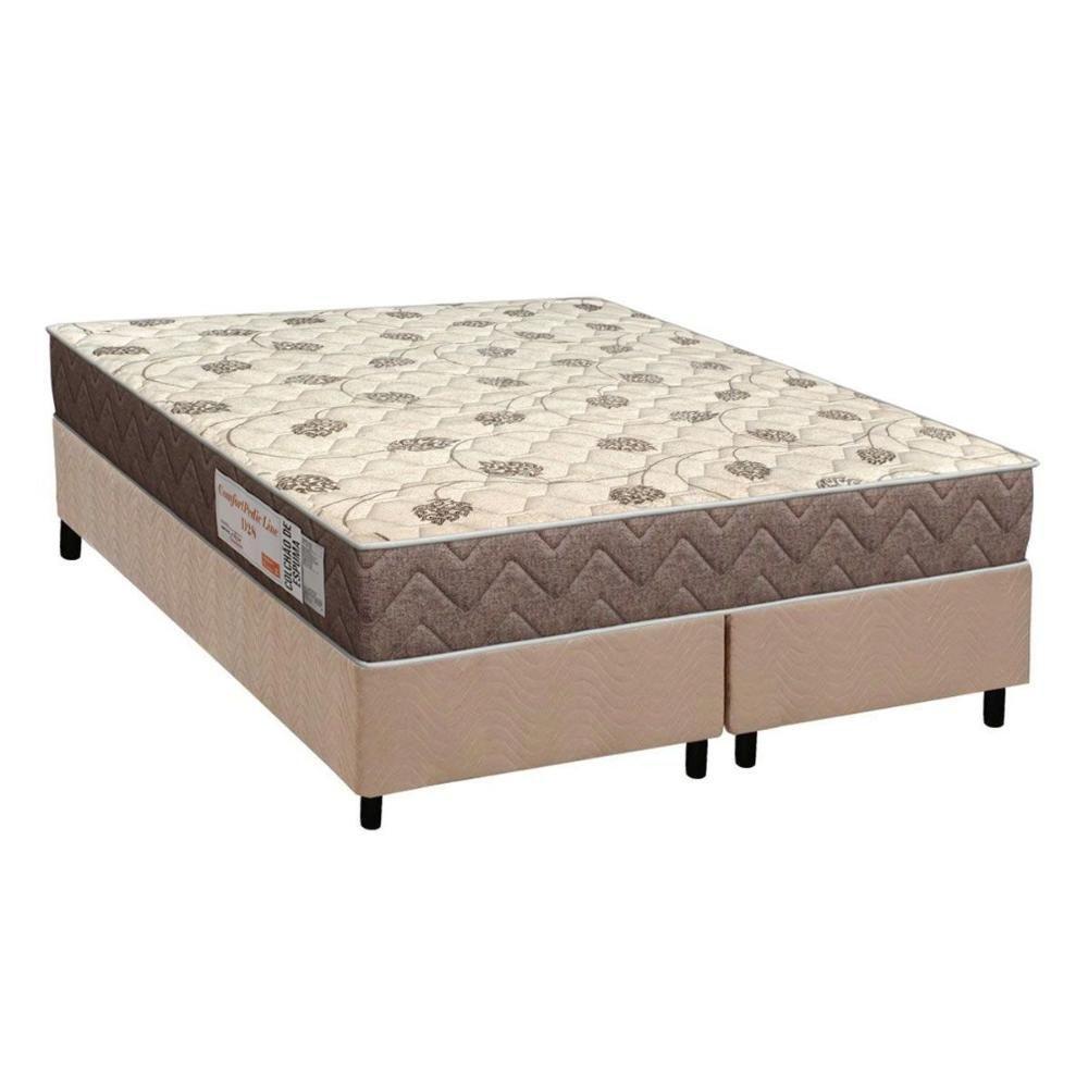 Conjunto Box Queen: Colchão Espuma Orthoflex D28 Comfortpedic + Base Crc Suede Clean (158x198) - 1