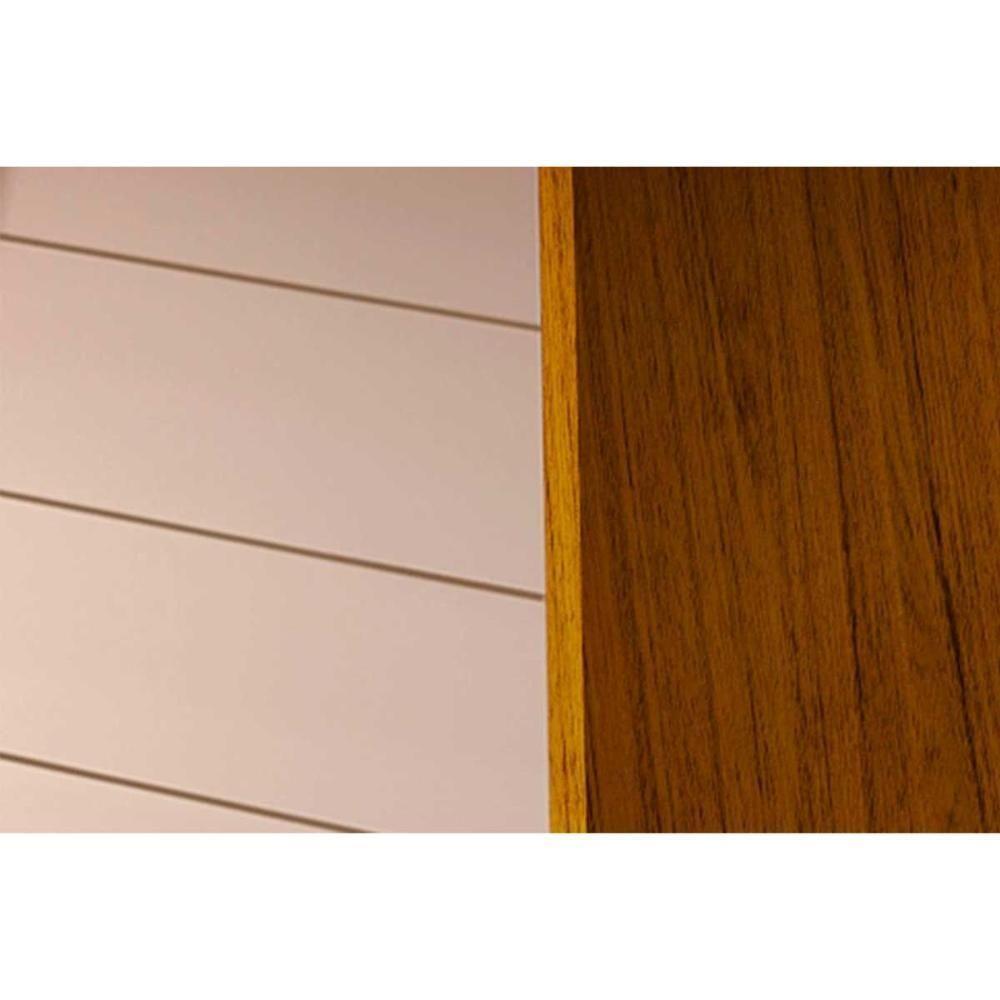 Mesa Para Cozinha Fler Com Tampo Madeirado Com Vidro 90x90cm Cedro Off White Off White Dj Móveis - 6