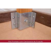 Conjunto Mesa Sala Jantar Yara Sc79 Tampo Madeirado Com Vidro Canto Curvo 160x90cm E 6 Cadeiras Vita Nature Linho Henn - 9