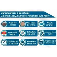 Cama Box Baú Casal: Colchão Molas Bonnel Plumatex Ensacadas Personalle + Base Crc Courano White (138x188) - 2