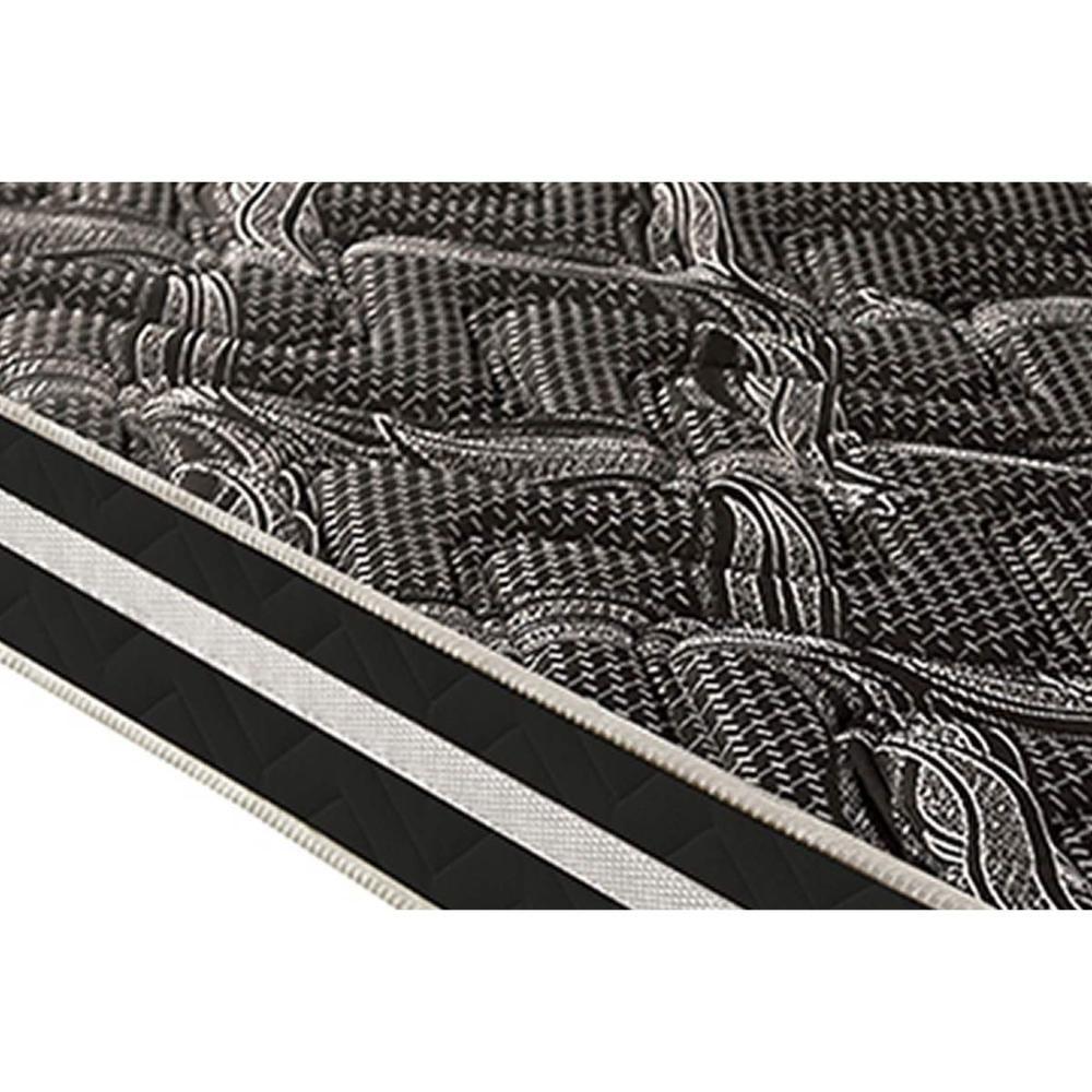 Conjunto Box Solteiro: Colchão Espuma Paropas D28 - Master Ag80 Black Double Face 17 + Base Crc Suede Black (88x188) - 4
