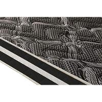 Conjunto Box Solteiro: Colchão Espuma Paropas D28 - Master Ag80 Black Double Face 17 + Base Crc Suede Black (88x188)