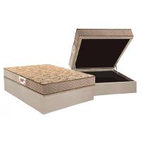 Conjunto Box Baú Casal: Colchão Molas Paropas Compact Ag 65 - D28 Royalle Clean + Base Crc Suede Clean (138x188) - 1