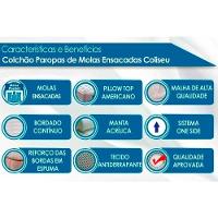 Conjunto Box Baú King: Colchão Molas Paropas Ensacadas Coliseu + Base Crc Suede White (193x203) - 5