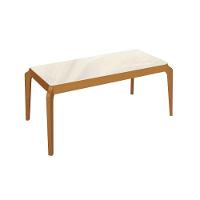 Mesa Multiuso Cozinha Petra Madeira Maciça Com Tampo Madeirado Com Vidro 160x90cm Carvalho Off White Kappesberg - 1