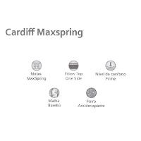 Cama Box Baú Casal: Colchão Molas Masterpocket Ensacadas Herval Maxspring Cardiff + Base Crc Courano White (138x188) - 2