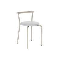 Conjunto Mesa De Cozinha Dobrável E 4 Banquetas 105 Prata Branco Prata Branco Carraro