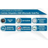 Conjunto Box Solteiro: Colchão Espuma Paropas D28 - Orthomedic Gold Plus Rústico Clean + Base Crc Suede Clean (88x188)