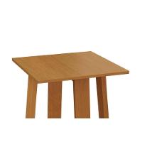 Mesa Multiuso Cozinha Elma Madeira Maciça Com Tampo Madeirado Com Vidro 120x120cm Carvalho Bronze Kappesberg - 3