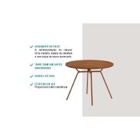 Conjunto Mesa Sala Jantar 1588 Com Tampo Madeirado 100cm E 4 Cadeiras 1738 Preto Carraro - 5