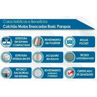 Conjunto Box Baú King: Colchão Molas Paropas Ensacadas Basic + Base Crc Suede Clean (193x203)