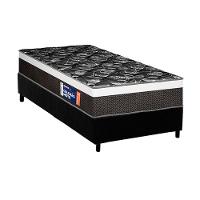 Cama Box Solteiro: Colchão Espuma D33 Plumatex Selectus + Base Crc Suede Black (88x188) - 1