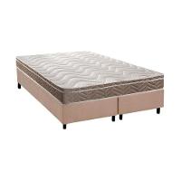 Cama Box Queen: Colchão Ortopédico Paropas D33 Anatômico Confort Ultra Firme + Base Crc Suede Clean (158x198) - 1