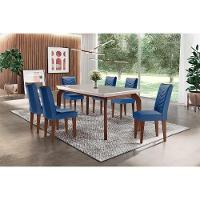 Kit 6 Cadeiras Sala Jantar Londrina 6 Un Capuccino Suede Creme Rufato - 3