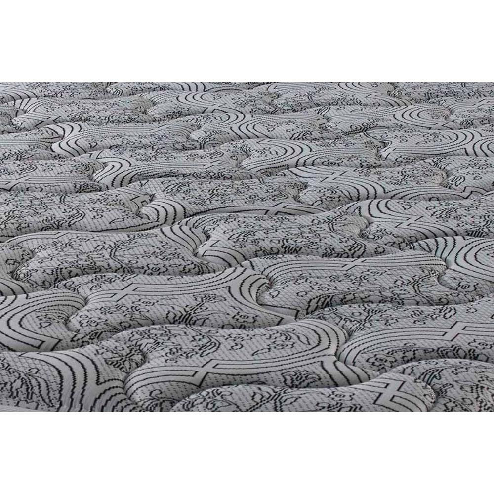Cama Box Queen: Colchão Molas Ensacadas Black Graphite + Base Crc Suede Gray (158x198) - 2