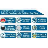 Cama Box Baú Casal: Colchão Molas Masterpocket Ensacadas Polar Superlastic Serenatta + Base Crc Suede Gray (138x188) - 3