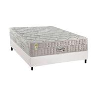 Cama Box Casal: Colchão Molas Ensacadas King Best New Clean + Base Crc Courano White (138x188) - 1