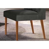 Kit 2 Cadeiras Sala Jantar Nevada 2 Un Madeira Capuccino Linho Bege Turim Rufato - 6