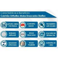 Cama Box Baú Queen: Colchão Molas Masterpocket Ensacadas Orthoflex Starflex + Base Crc Suede Black (158x198) - 2